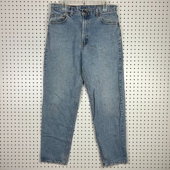 Levi's 550 Vintage Blue Jeans Sz 34x32 USA Made Relaxed Fit Light 90s Distressed - Picture 3 of 9